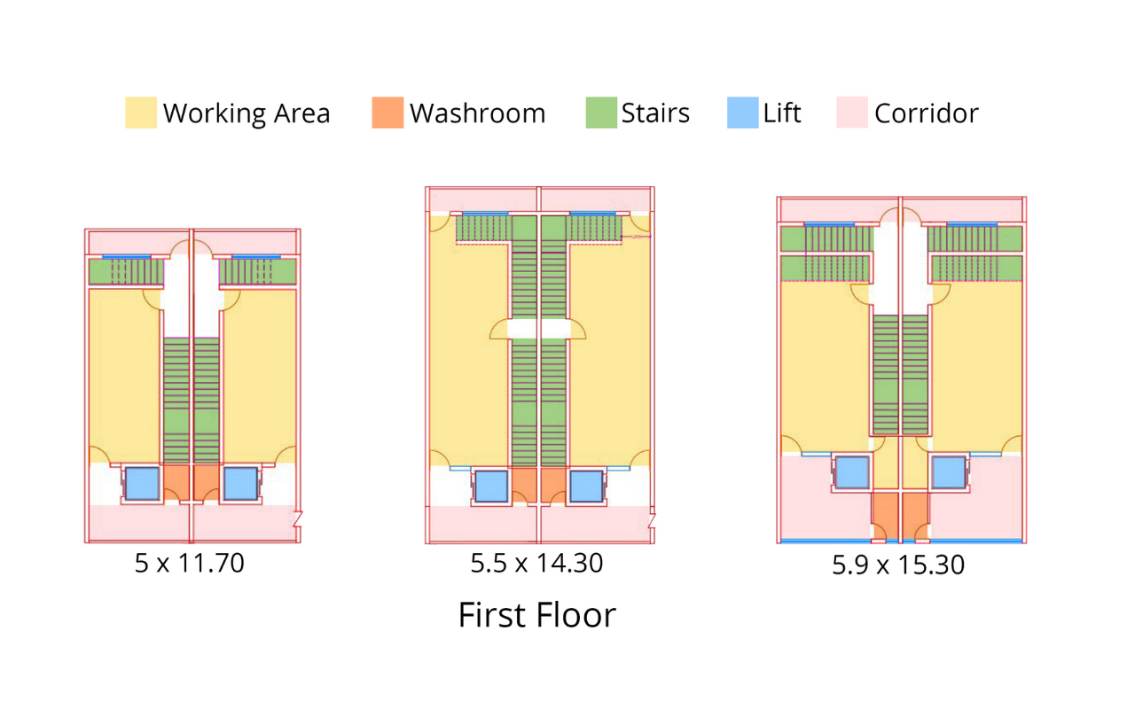 Karnal Shopping Arcade First Floor Plan